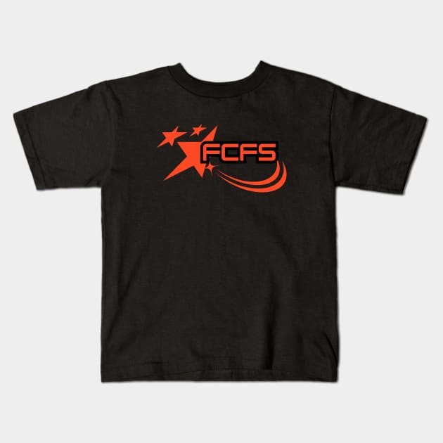 Red FCFS Design Kids T-Shirt by Praizes